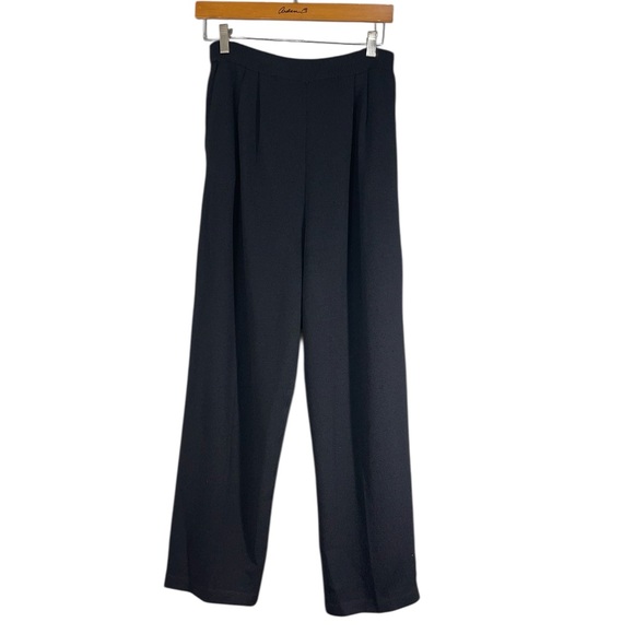 ST. JOHN COLLECTION BLACK SANTANA KNIT PANTS SZ 8 - Picture 2 of 12